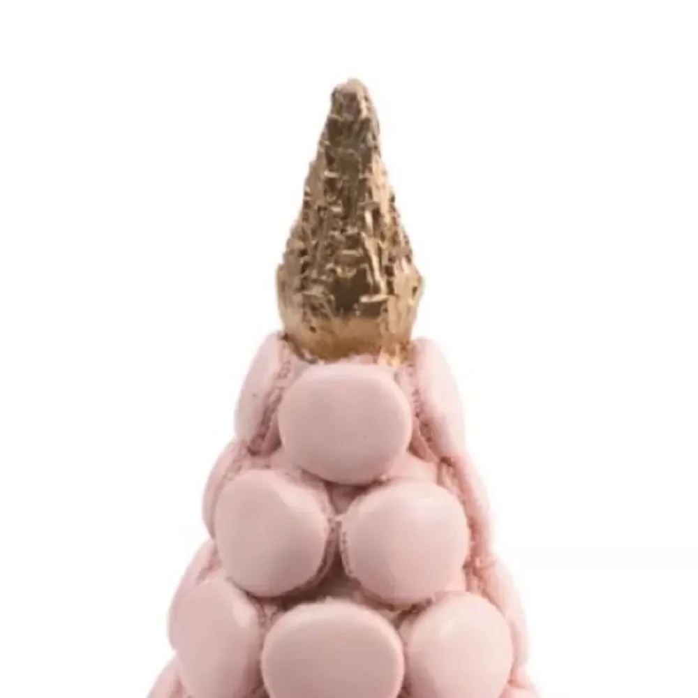 Peppermint Square Pink Ombre Macaroon Christmas Tree with Gold Topper NWT